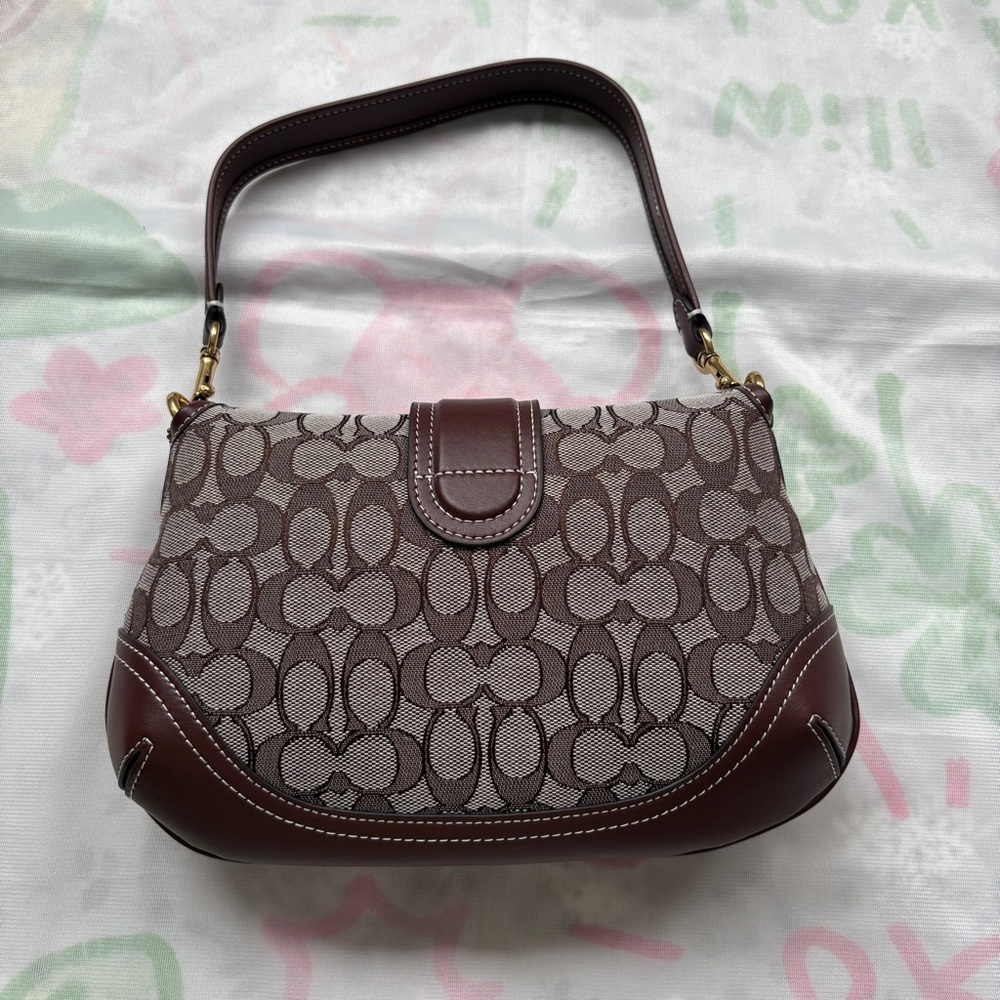 Coach Soho Signature Jacquard Monogram Canvas Underarm Bag - Picture 6 of 9